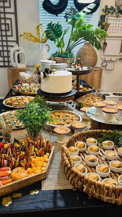 Saint Flavor catering display — event spread 3