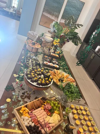 Saint Flavor catering display — event spread 8