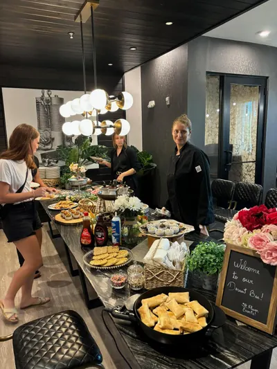 Saint Flavor catering display — event spread 9